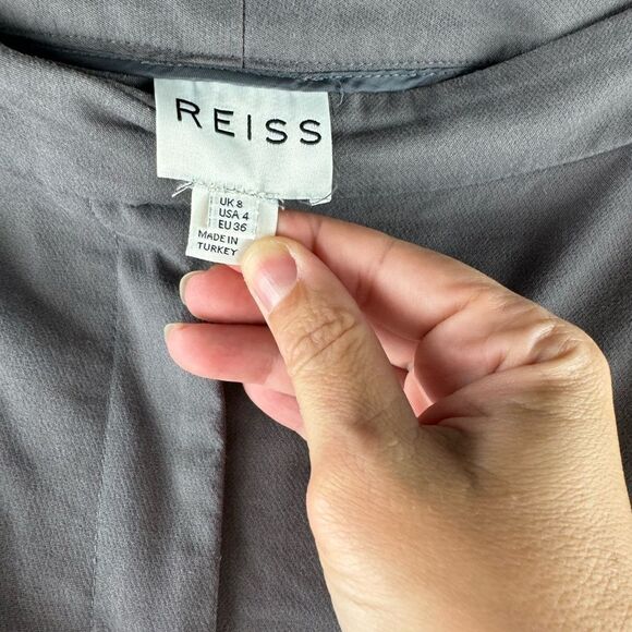 Reiss Darla Tailored Skinny High Rise Cotton Blend Career Pants - Picture 7 of 7